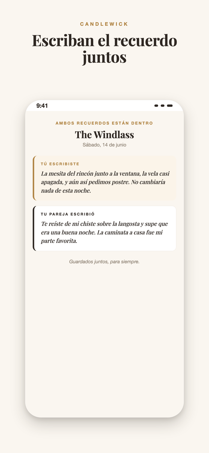 Escriban el recuerdo juntos
